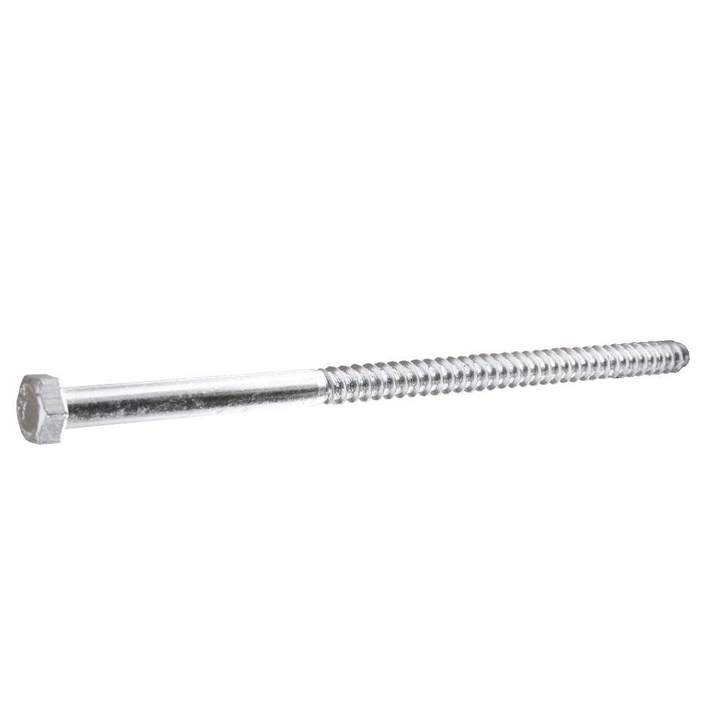 Everbilt 38 In X 8 In Zinc Plated Hex Drive Hex Head Lag Screw 80597