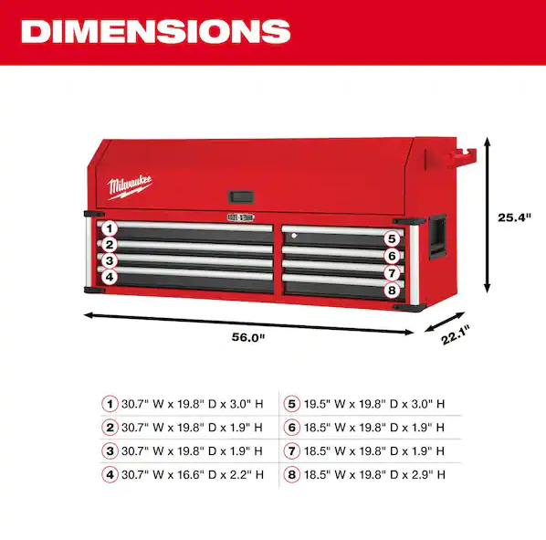 High Capacity 56 in. 18-Drawer Tool Chest and Cabinet Combo