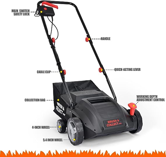 Artificial Turf Electric Power Sweeper/Ceaning Broom. Brush & Collect Pro-USA