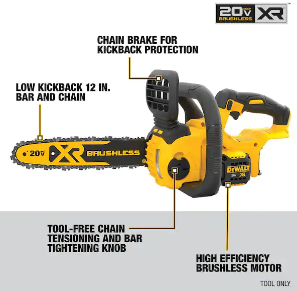 20V MAX 12in. Brushless Battery Powered Chainsaw