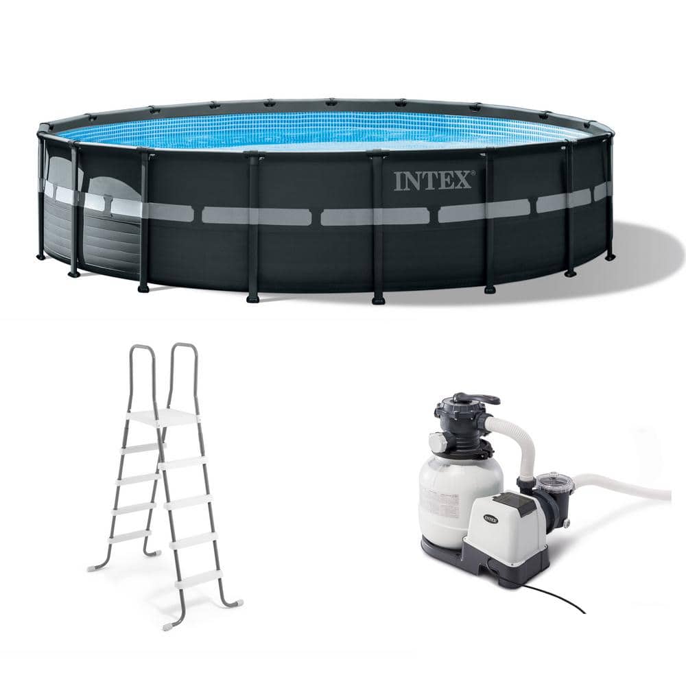 INTEX 18 ft. x 52 in. Ultra XTR Above Ground Pool Set w/Pump Bundle w/Cleaner Robot 26329EH + 28005E