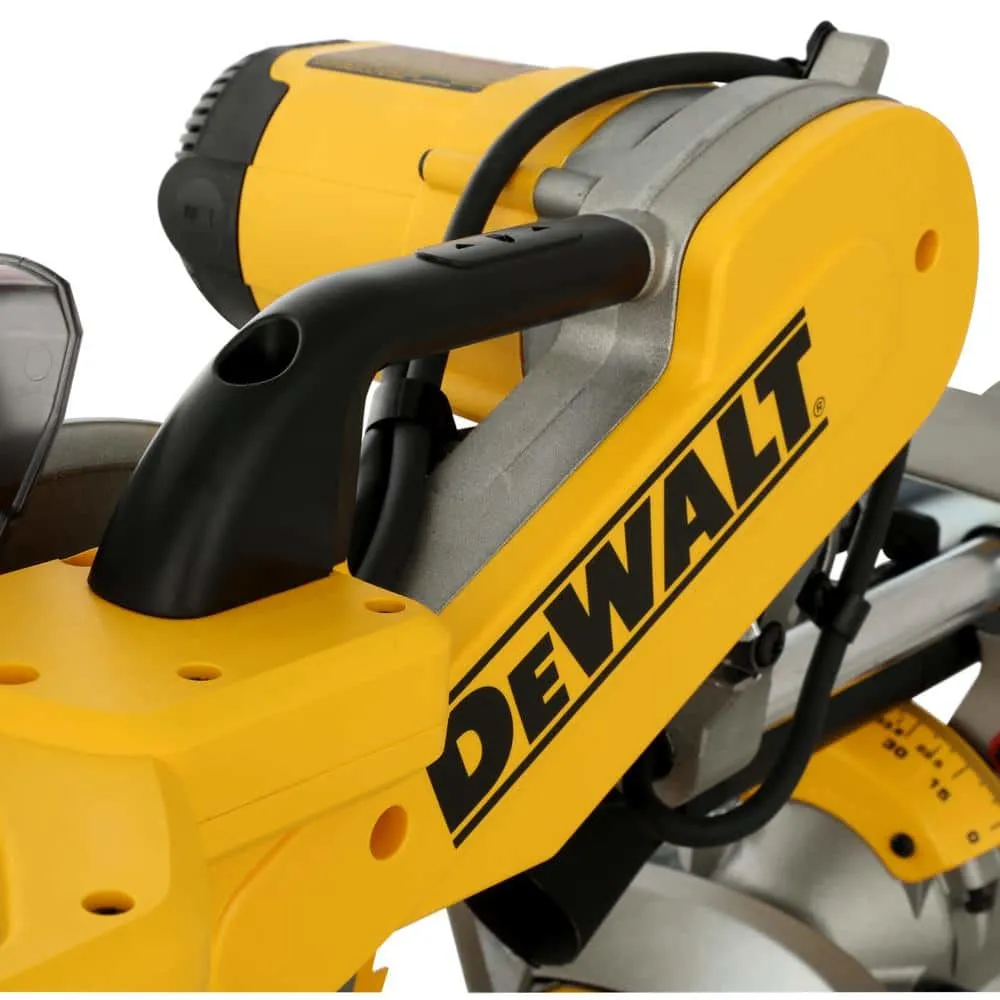DEWALT 15 Amp Corded 12 in. Double Bevel Sliding Compound Miter Saw, Blade Wrench and Material Clamp DWS779