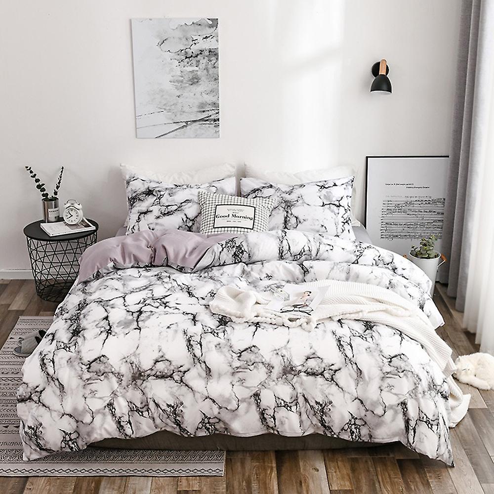 2pcs/set Duvet Cover and 1pcs Pillowcase Bedding Sets Bedclothes Home Bedroom Supplies  Blackandsize 4
