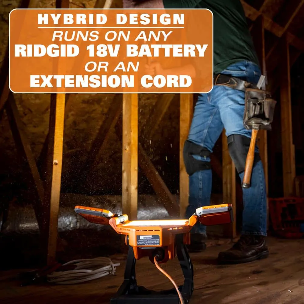 RIDGID 18V Cordless Hybrid LED Panel Light (Tool Only) R8698B