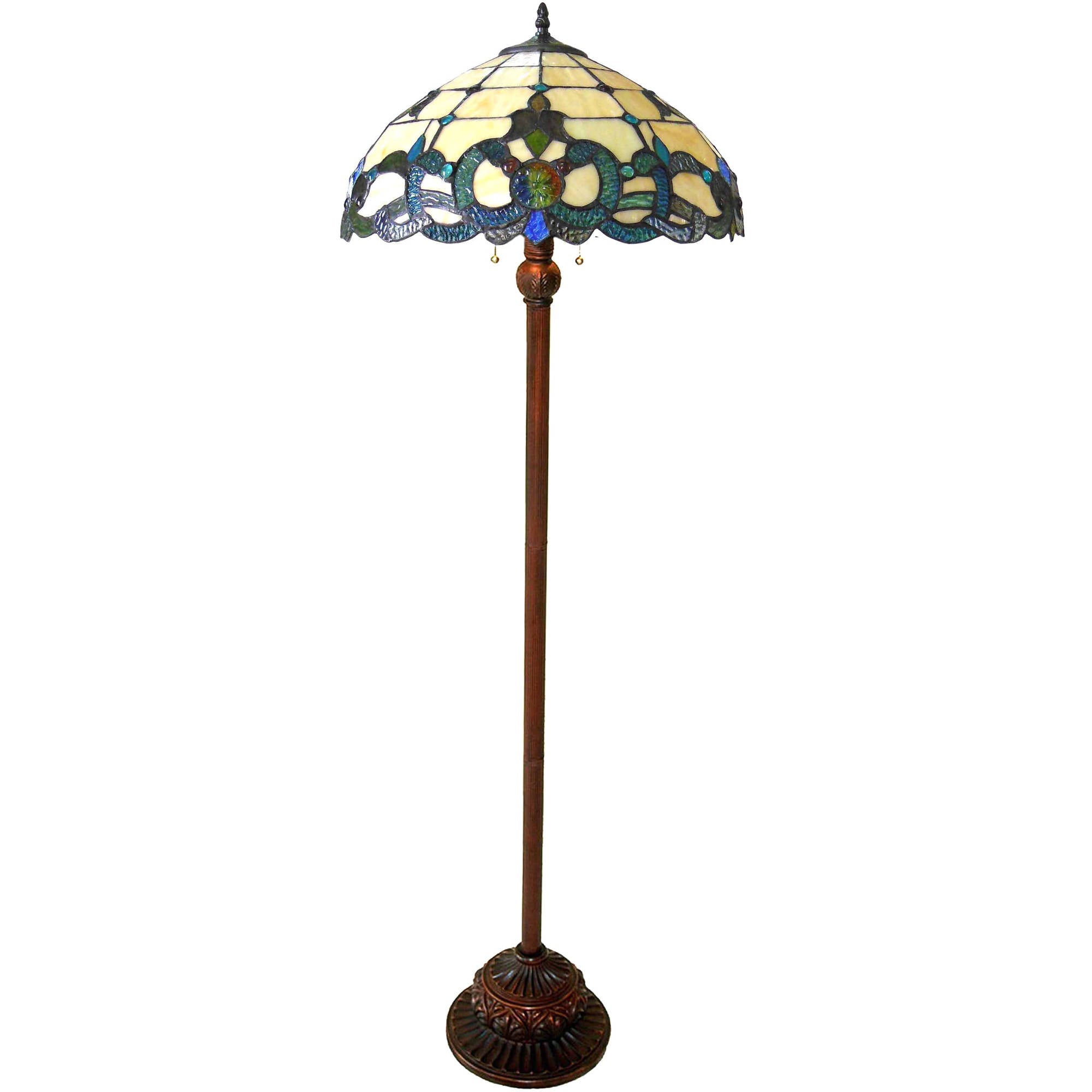 CHLOE Lighting DOUTZEN -style 2 Light Victorian Floor Lamp 18" Shade