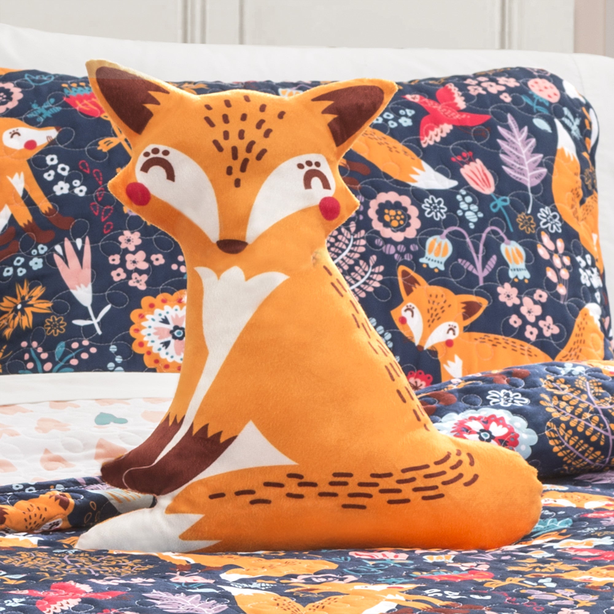 Pixie Fox Quilt 3 Piece Set Twin Size
