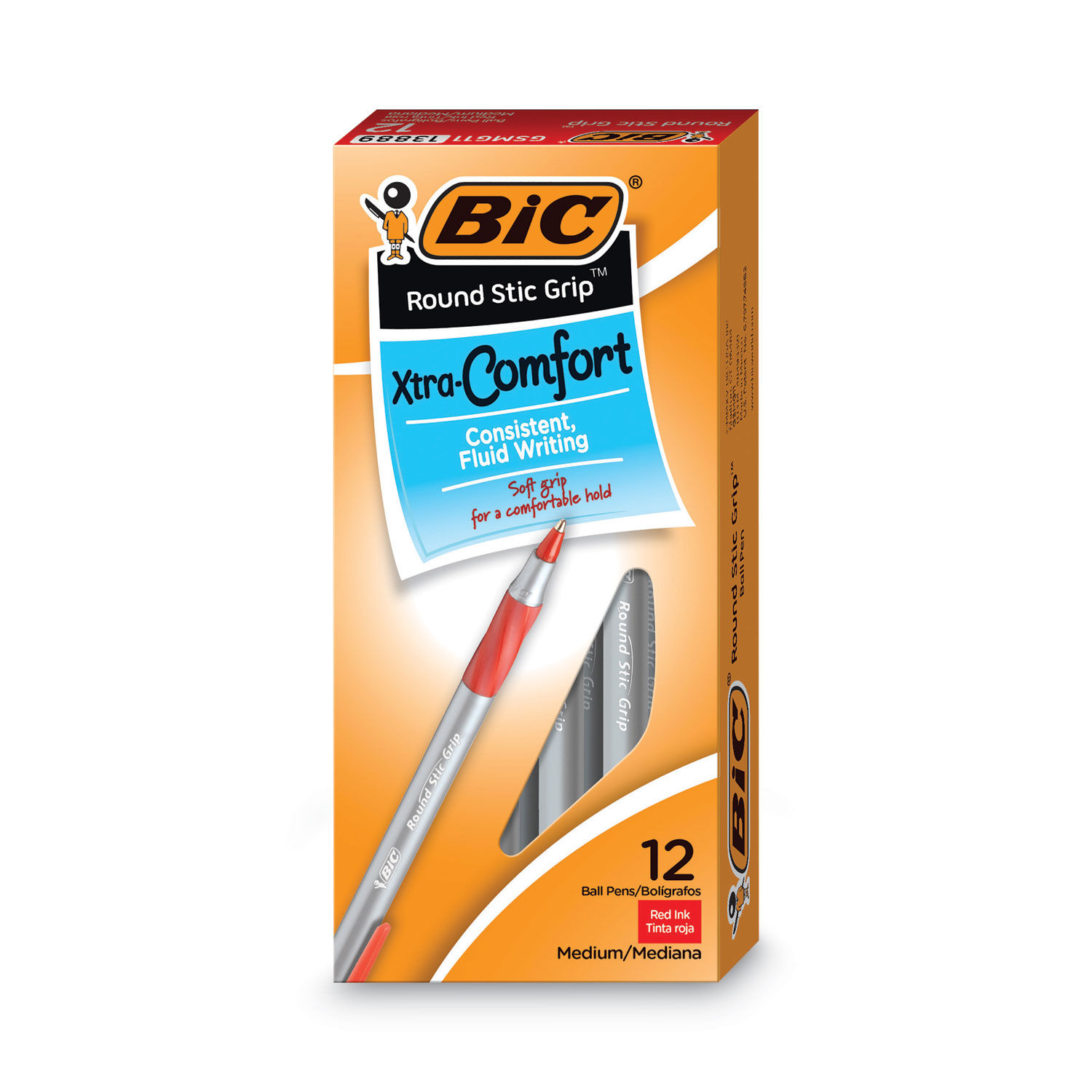 Round Stic Grip Xtra Comfort Ballpoint Pen by BICandreg; BICGSMG11RD