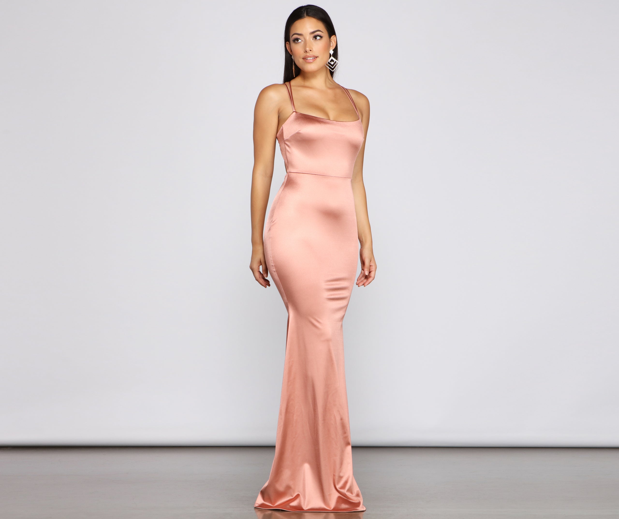 Candace Satin Ruched Mermaid Dress