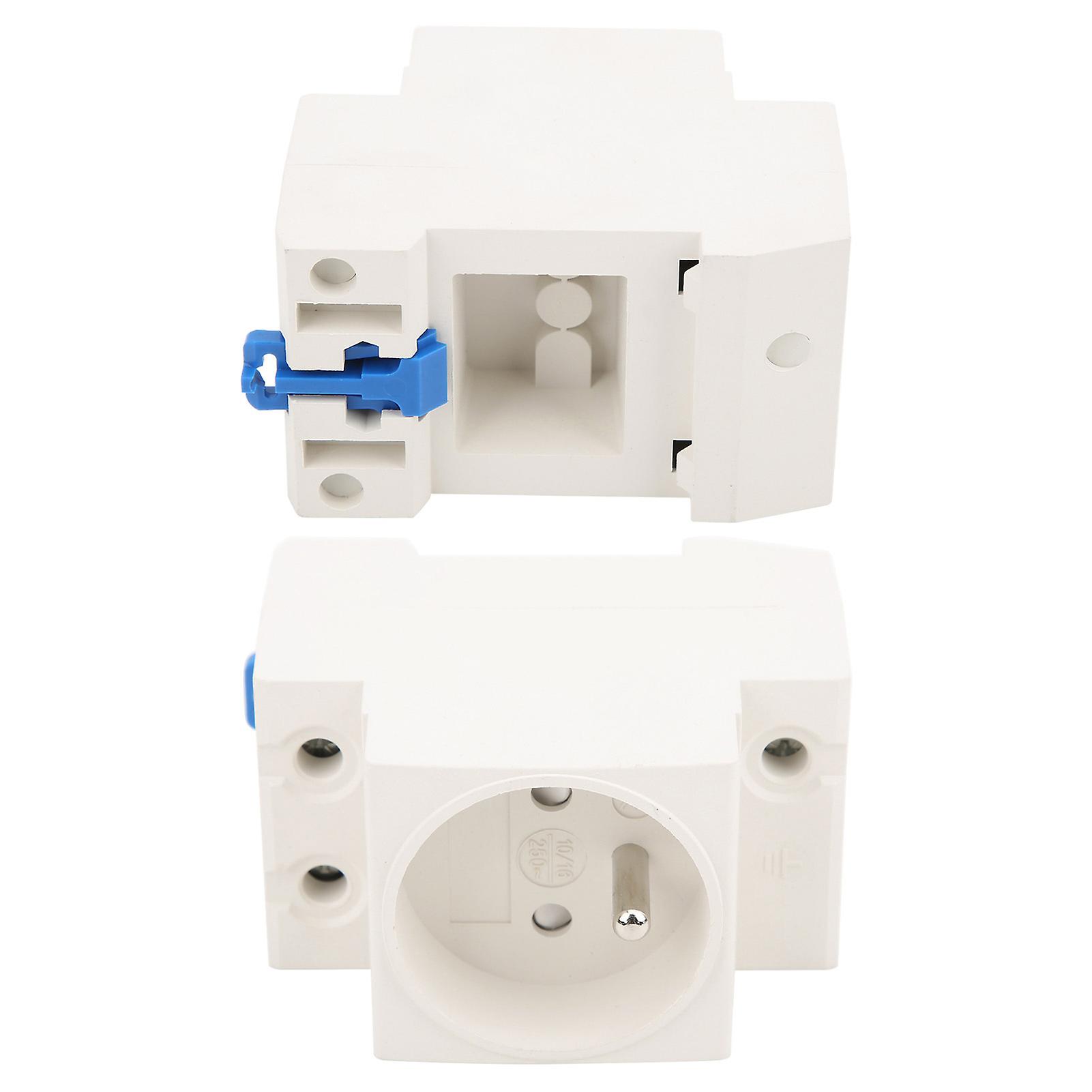 2pcs Power Socket Electrical Rail Adapter Outlet Industrial Connector Fr Plug Ac250v 1016a
