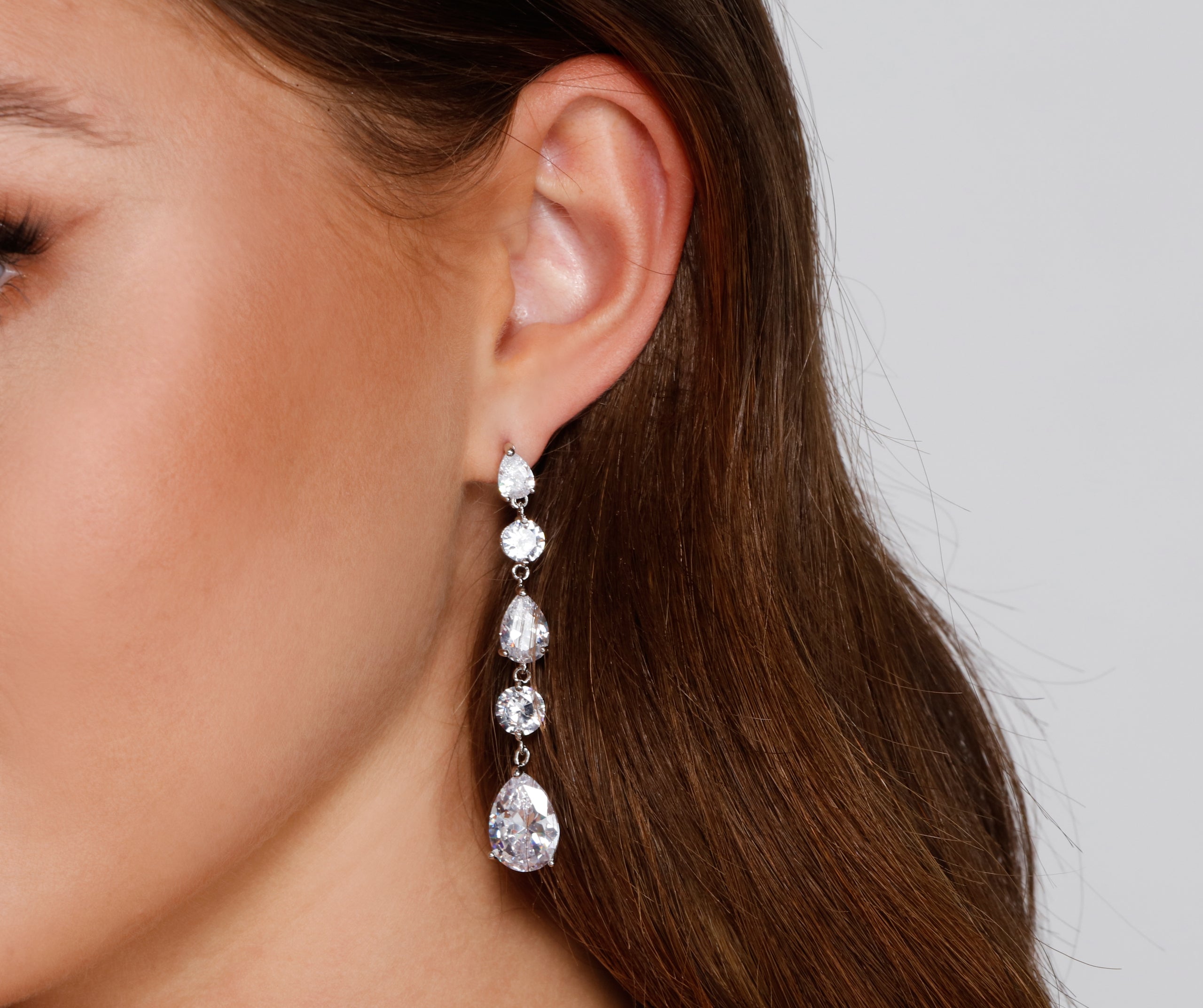 Dazzling And Chic Cubic Zirconia Duster Earrings