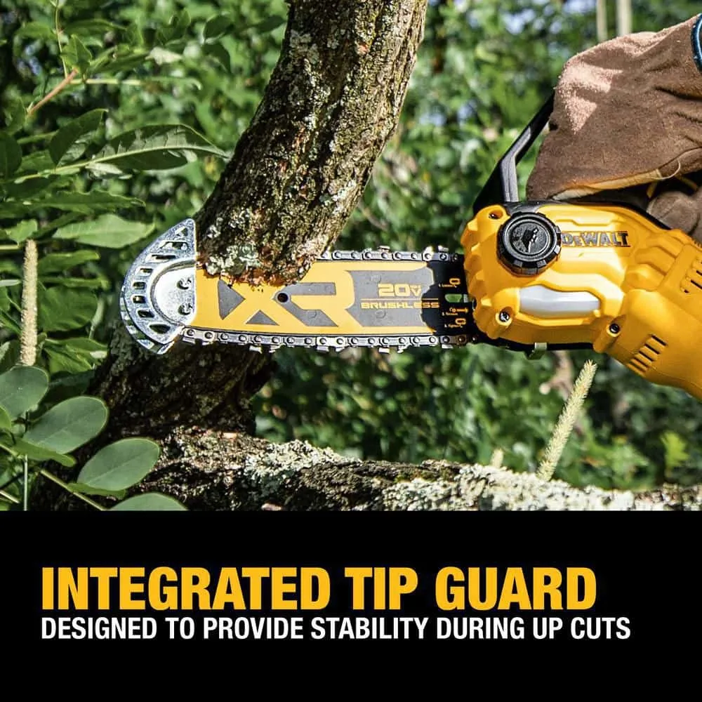 DEWALT 8 in. 20-Volt Pruning Electric Battery Chainsaw (Tool Only) DCCS623B