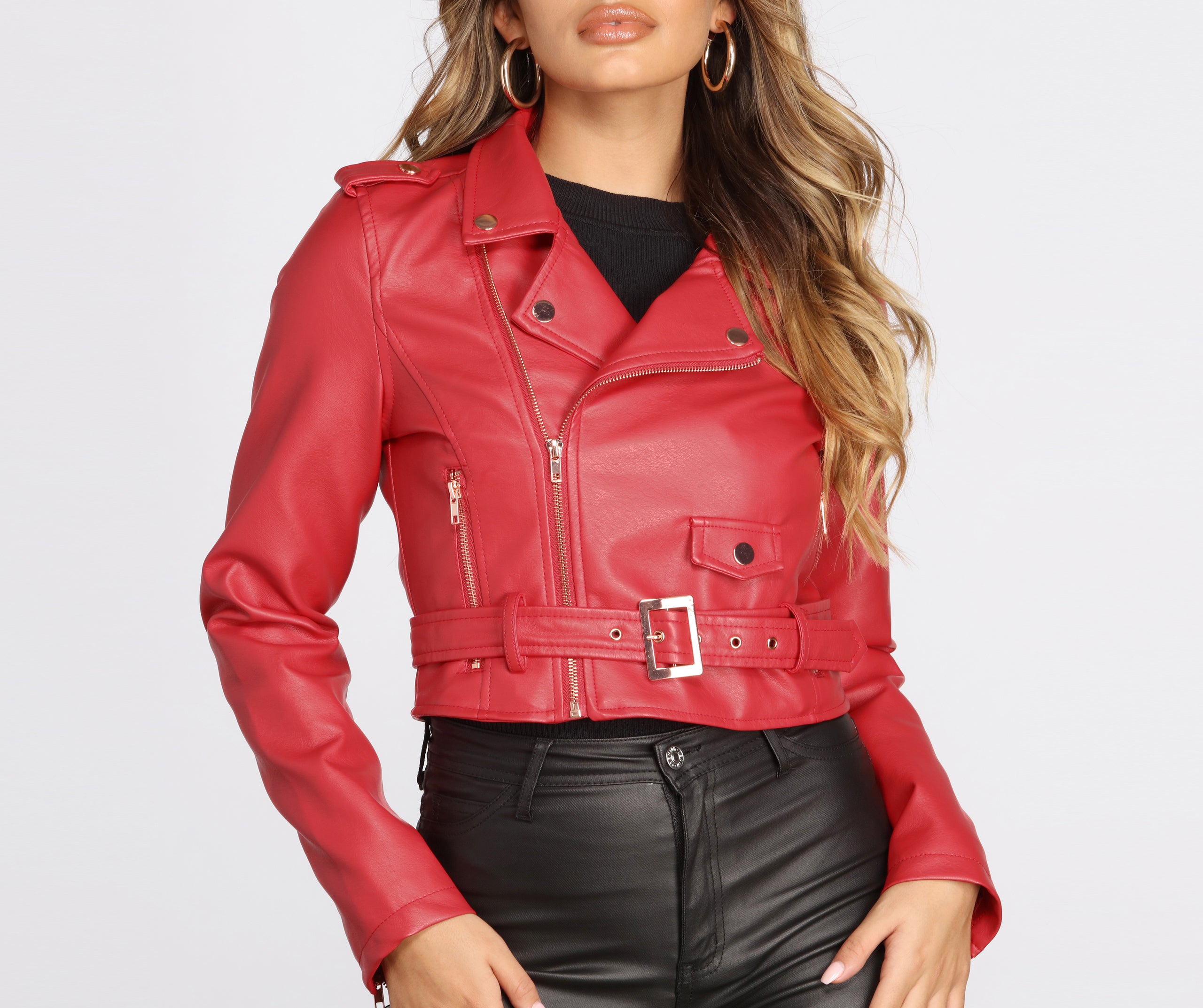 Biker Chic Crop Jacket