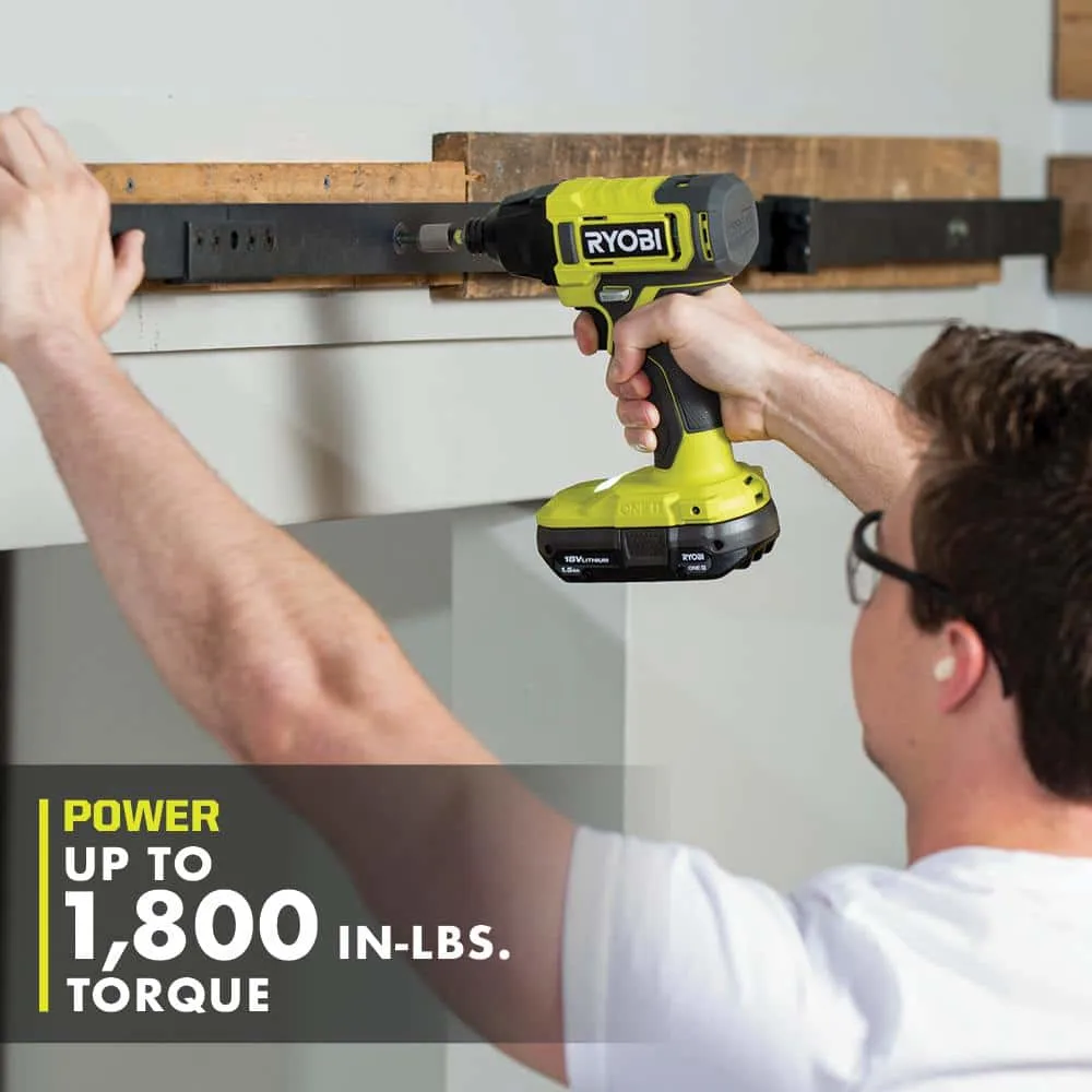 RYOBI ONE+ 18V Cordless 6-Tool Combo Kit with 1.5 Ah Battery, 4.0 Ah Battery, and Charger PCL1600K2