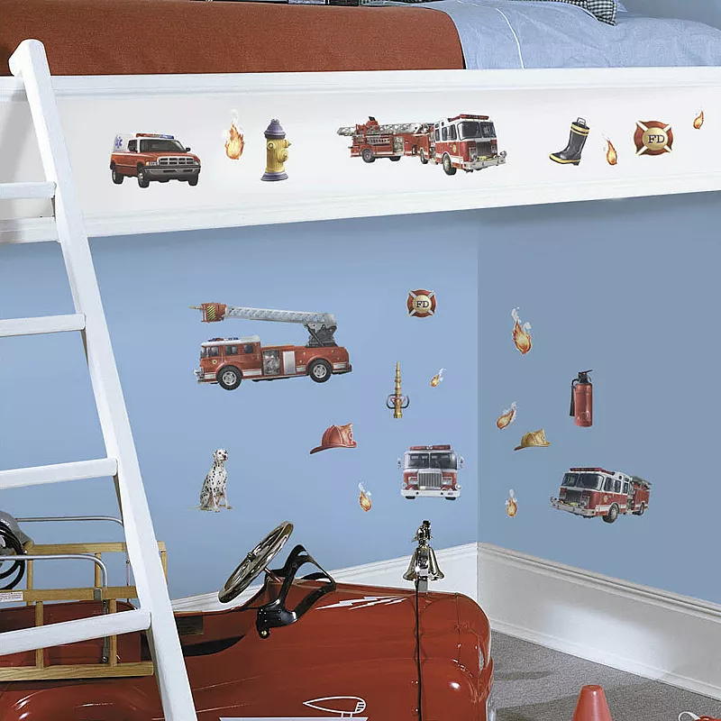 Fire Truck Peel and Stick Wall Decals