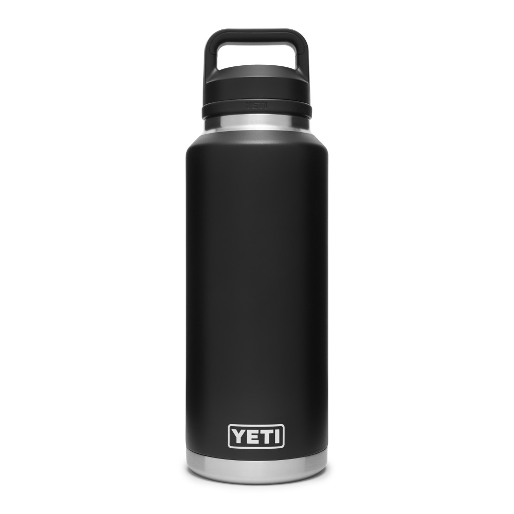 Yeti Rambler Bottle with Chug Cap 46oz， Black