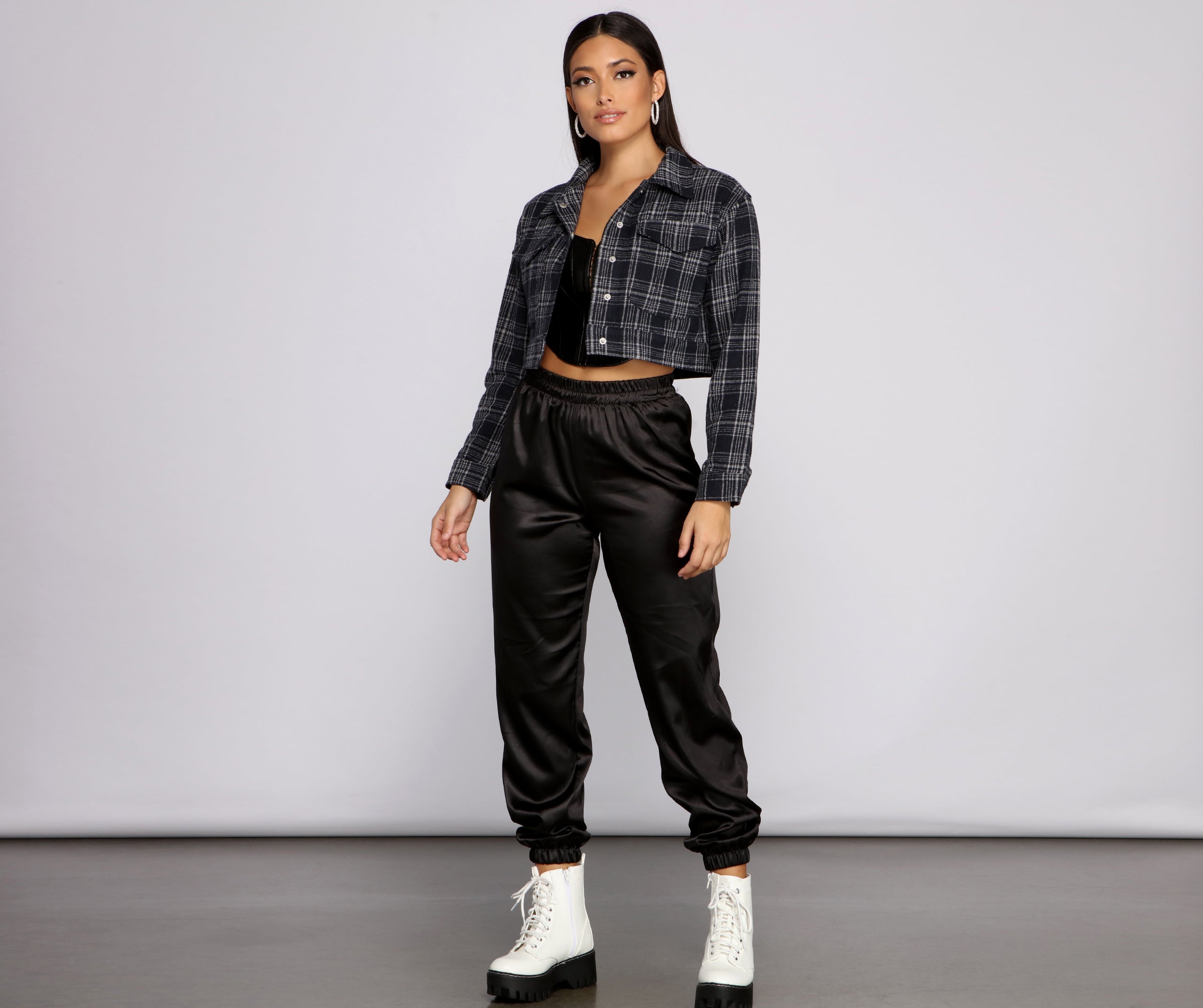 All About The Plaid Cropped Jacket