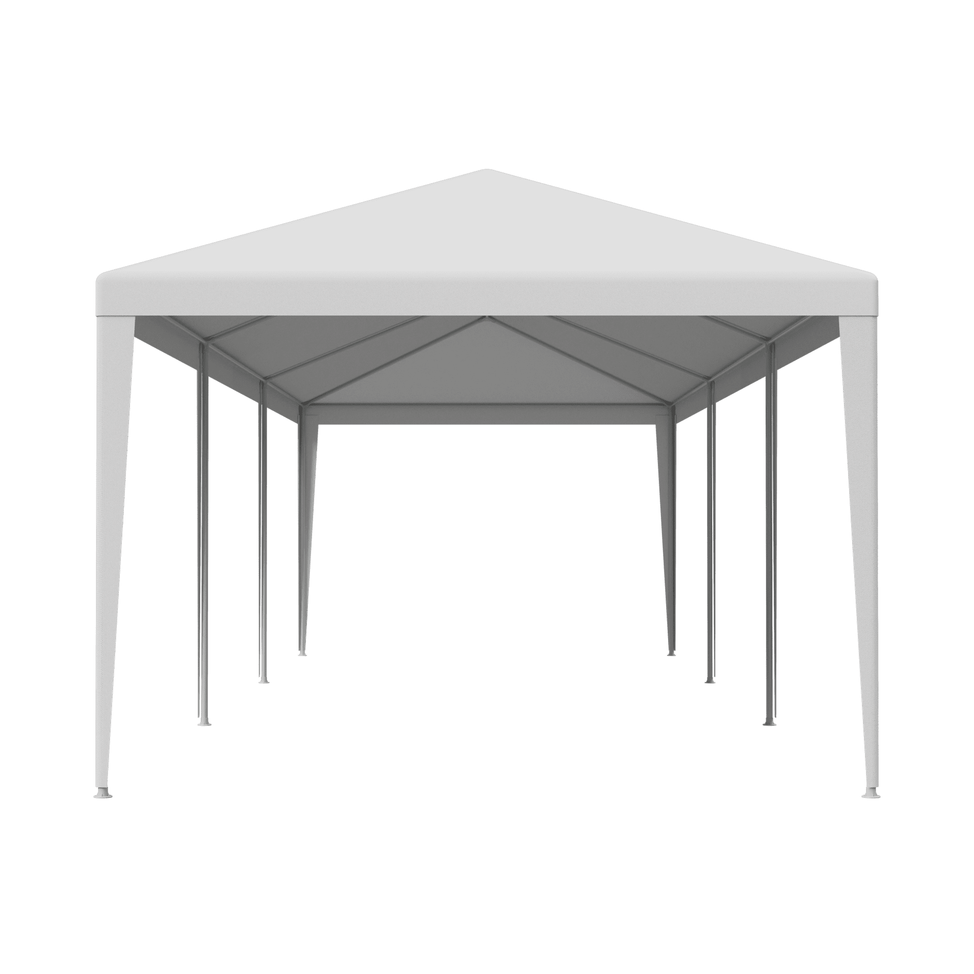 ZENSTYLE Patio Wedding Party Tent Set White Waterproof Canopy - 10 x 30' White