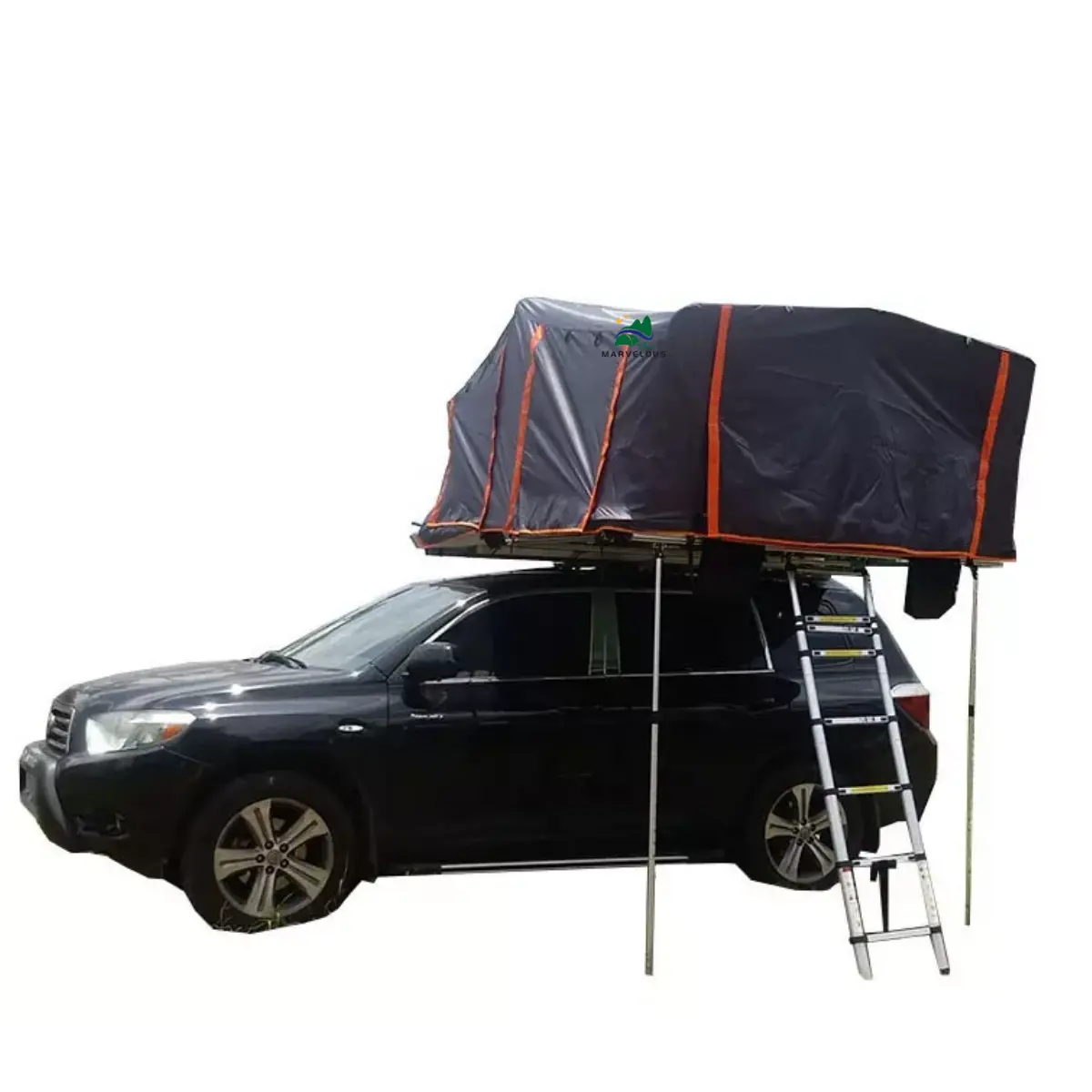Big Camping Trailer With Roof Top Tent Hard Shell Roof Top Tents For USA Market