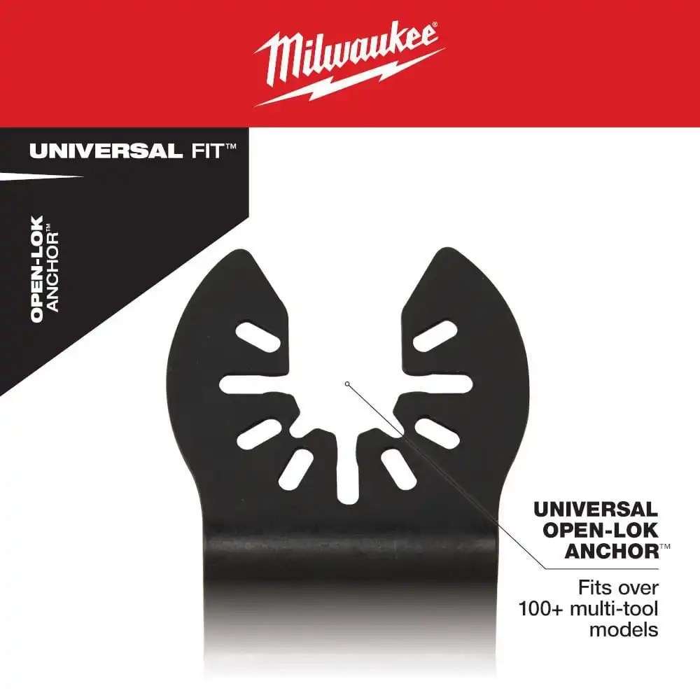 Milwaukee 1-3/8 in. Titanium Bi-Metal Universal Fit Wood and Metal Cutting Multi-Tool Oscillating Blade (3-Pack) 49-25-1233