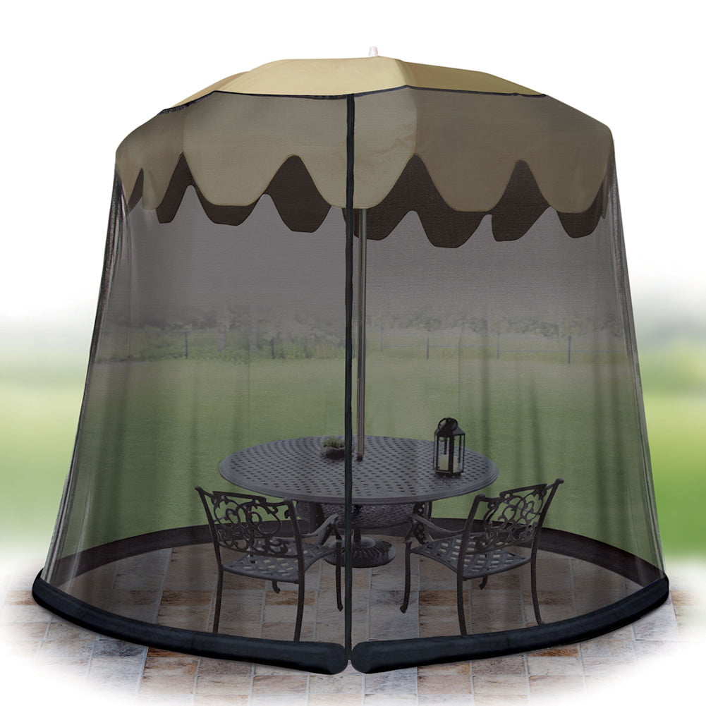 Jobar Ideaworks JB5678 Outdoor 9 Foot Umbrella Table Screen Black