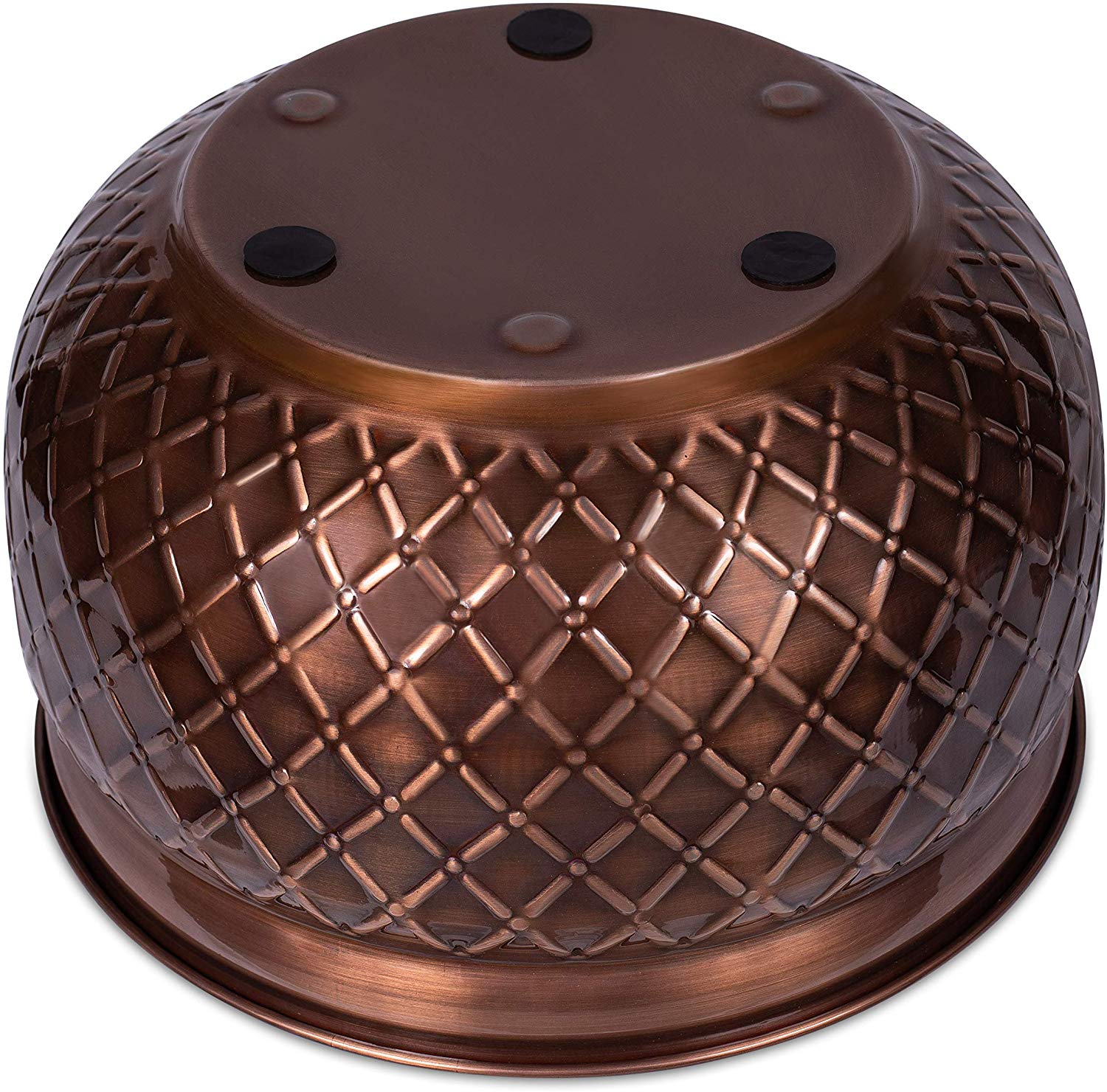 BirdRock Home Decorative Water Hose Pot - Copper - Drainage Hole - Group