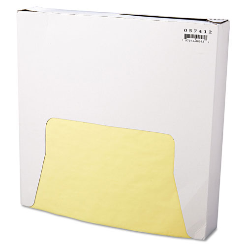 Bagcraft Grease-Resistant Paper Wraps and Liners | 12 x 12， Yellow， 1000