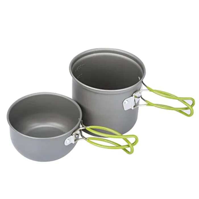 Outdoor Portable Foldable Durable BBQ Picnic Accessories Camping Cooking Pot Cookset For Hiking Traveling