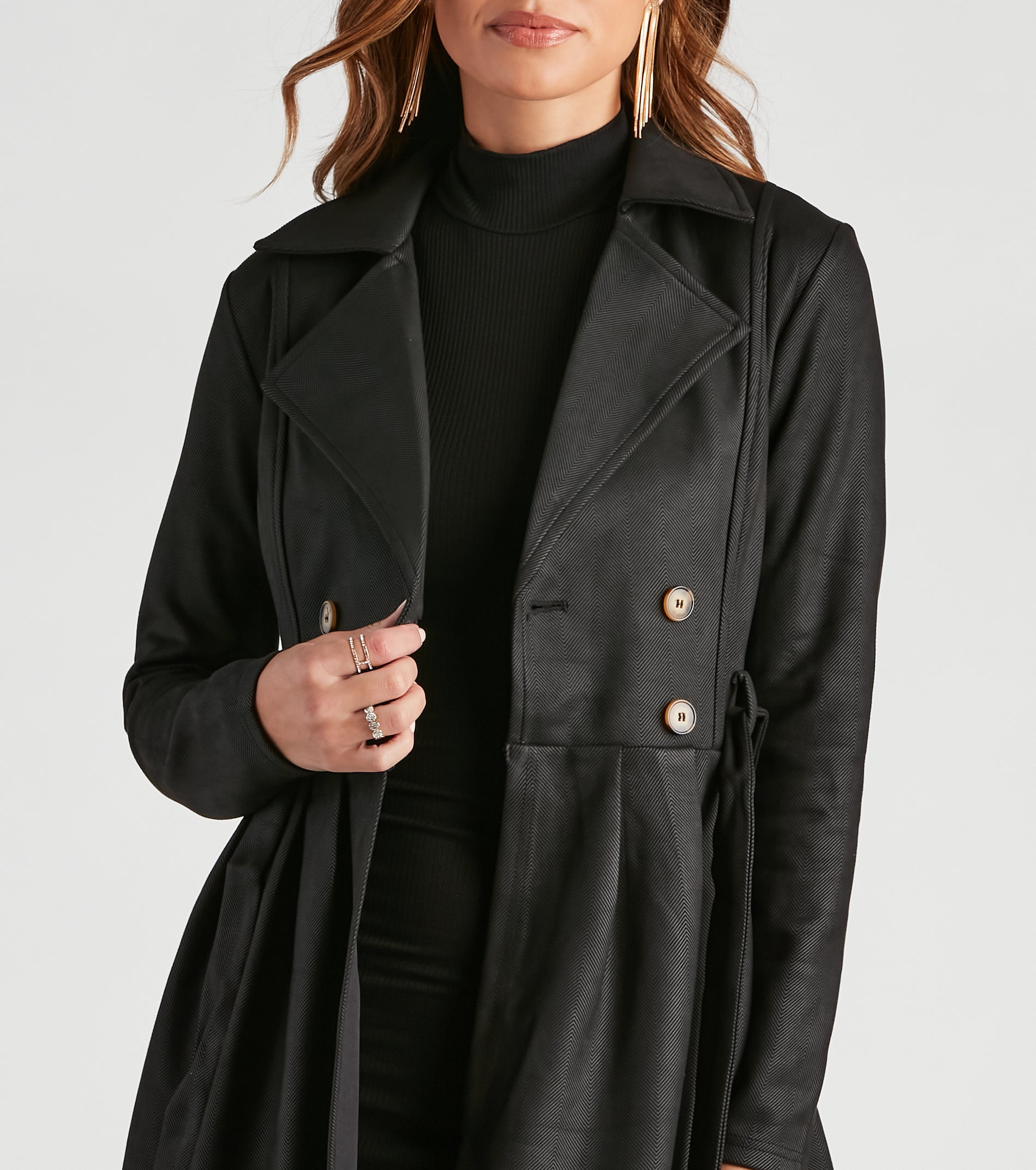 Poised And Polished Belted Trench
