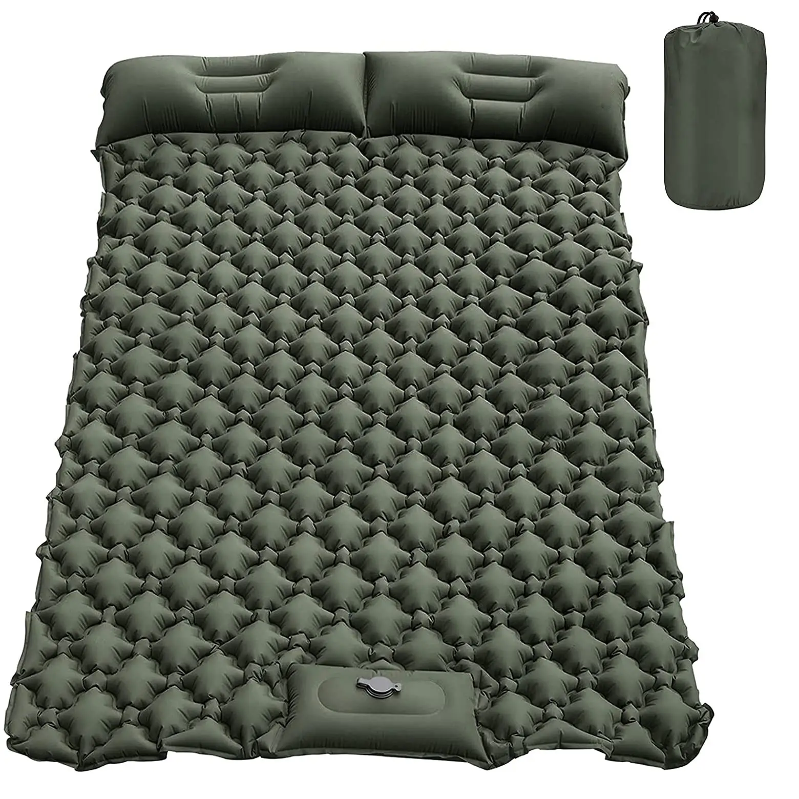 Factory Direct Supply Double Camping Sleeping Pad Built in Pump Camping Mattress Traveling Backpacking Hiking Tent Mat
