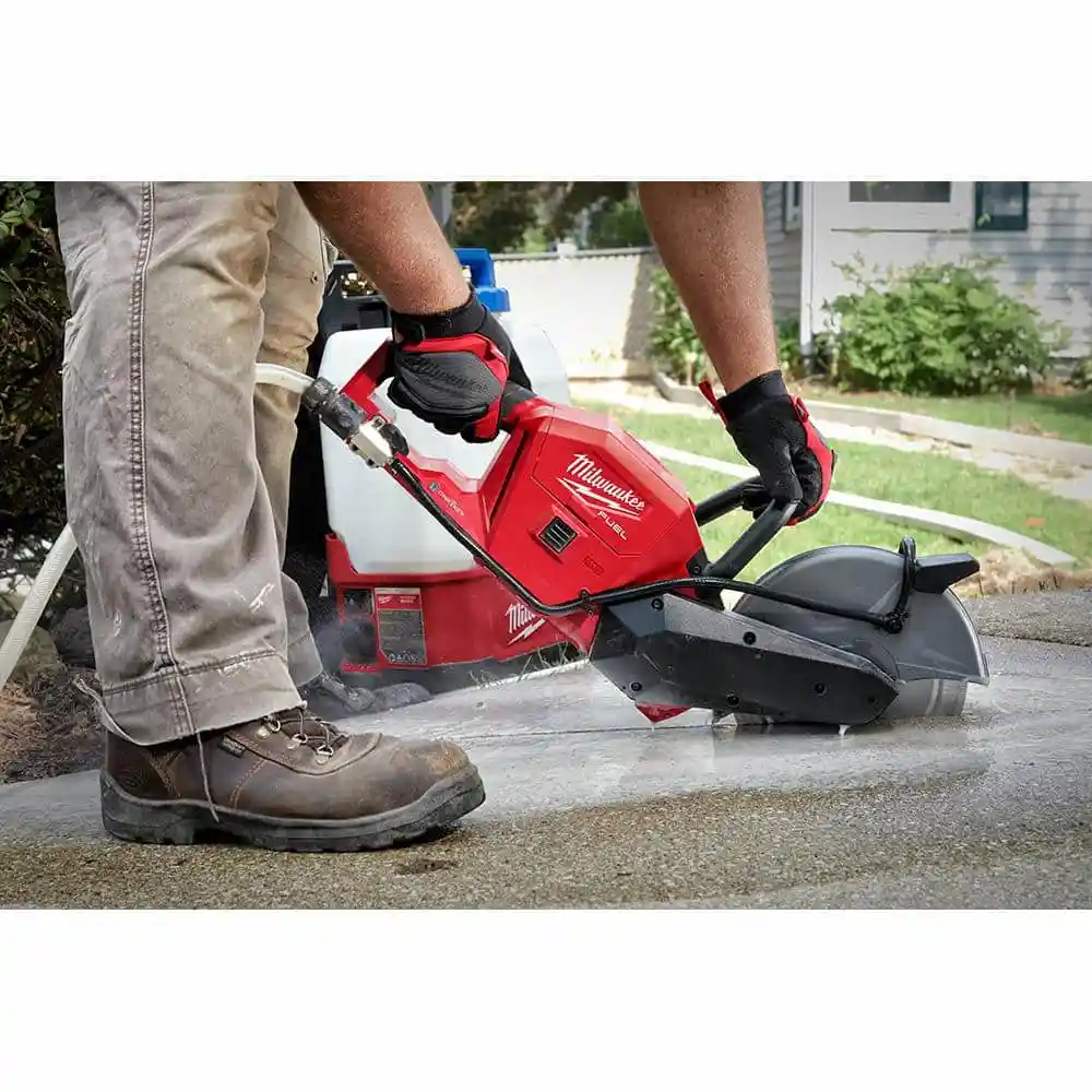 Milwaukee M18 FUEL ONE-KEY 18V Lithium-Ion Brushless Cordless 9 in. Cut Off Saw Kit W/(2) 12.0Ah Batteries & Rapid Charger 2786-22HD