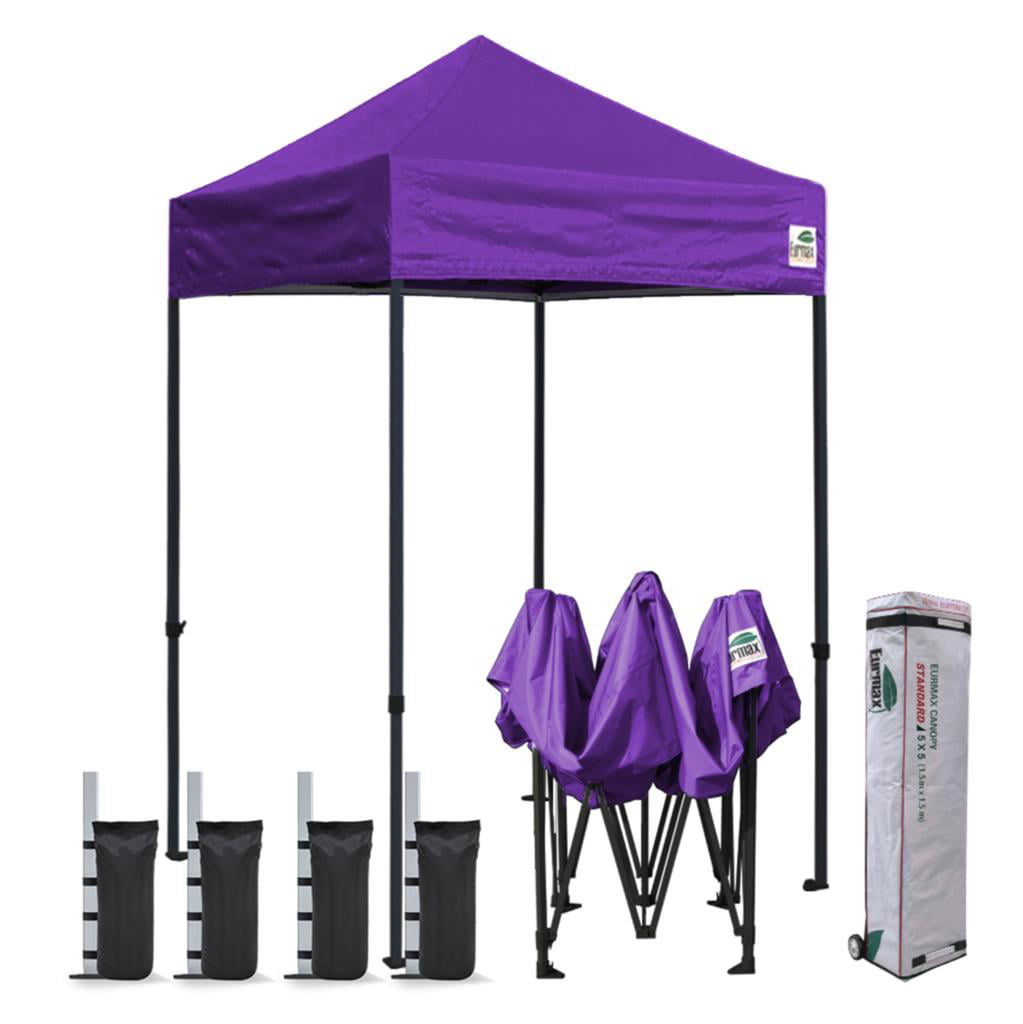 Eurmax 5x5 Pop up Canopy Outdoor Heavy Duty Tent,Purple