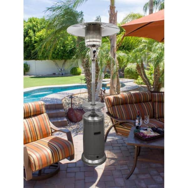 AZ Patio Heaters 48,000 BTU Stainless Steel Propane Patio Heater HLDS01-W-BS