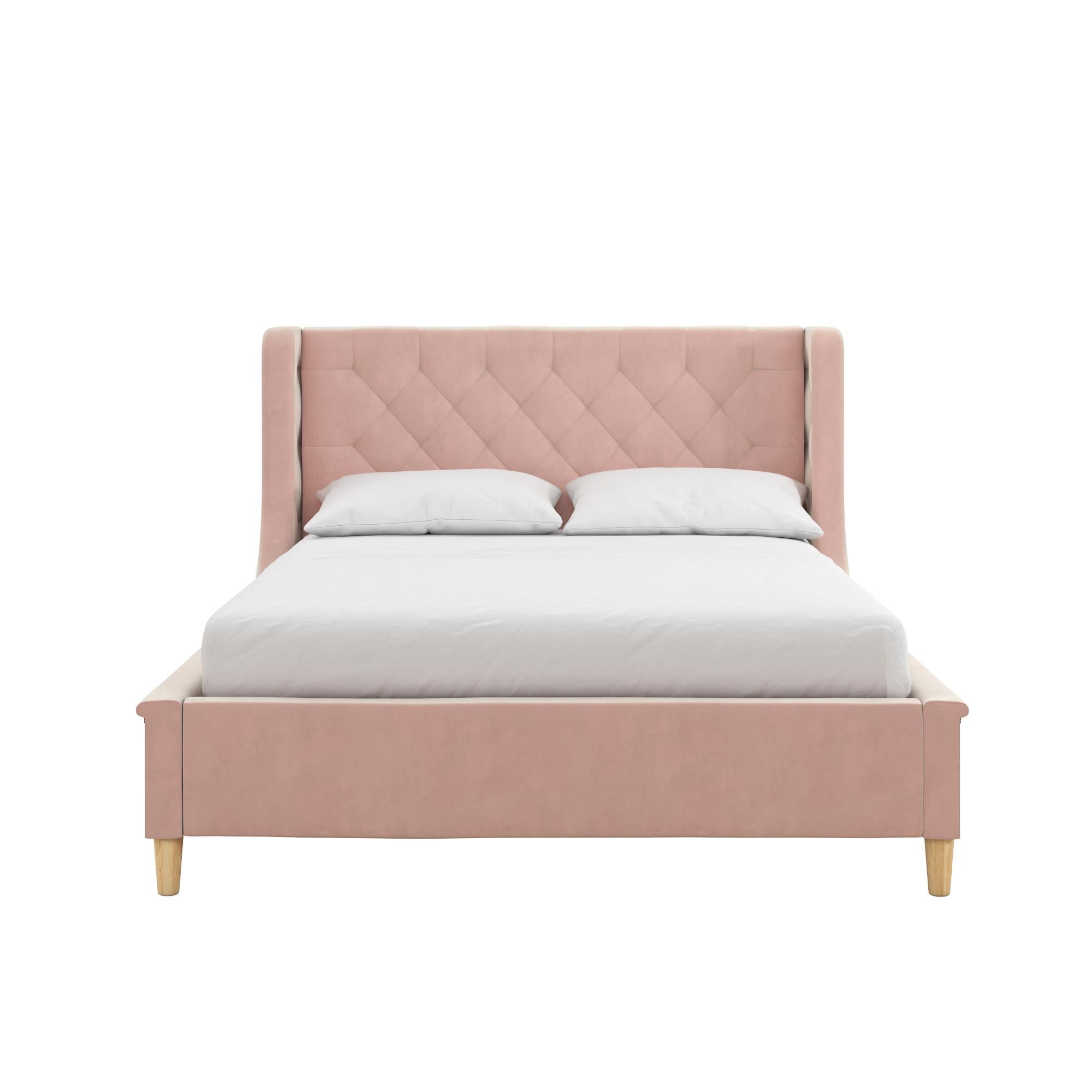 Little Seeds Monarch Hill Ambrosia Kids' Full Upholstered Bed, Pink Velvet