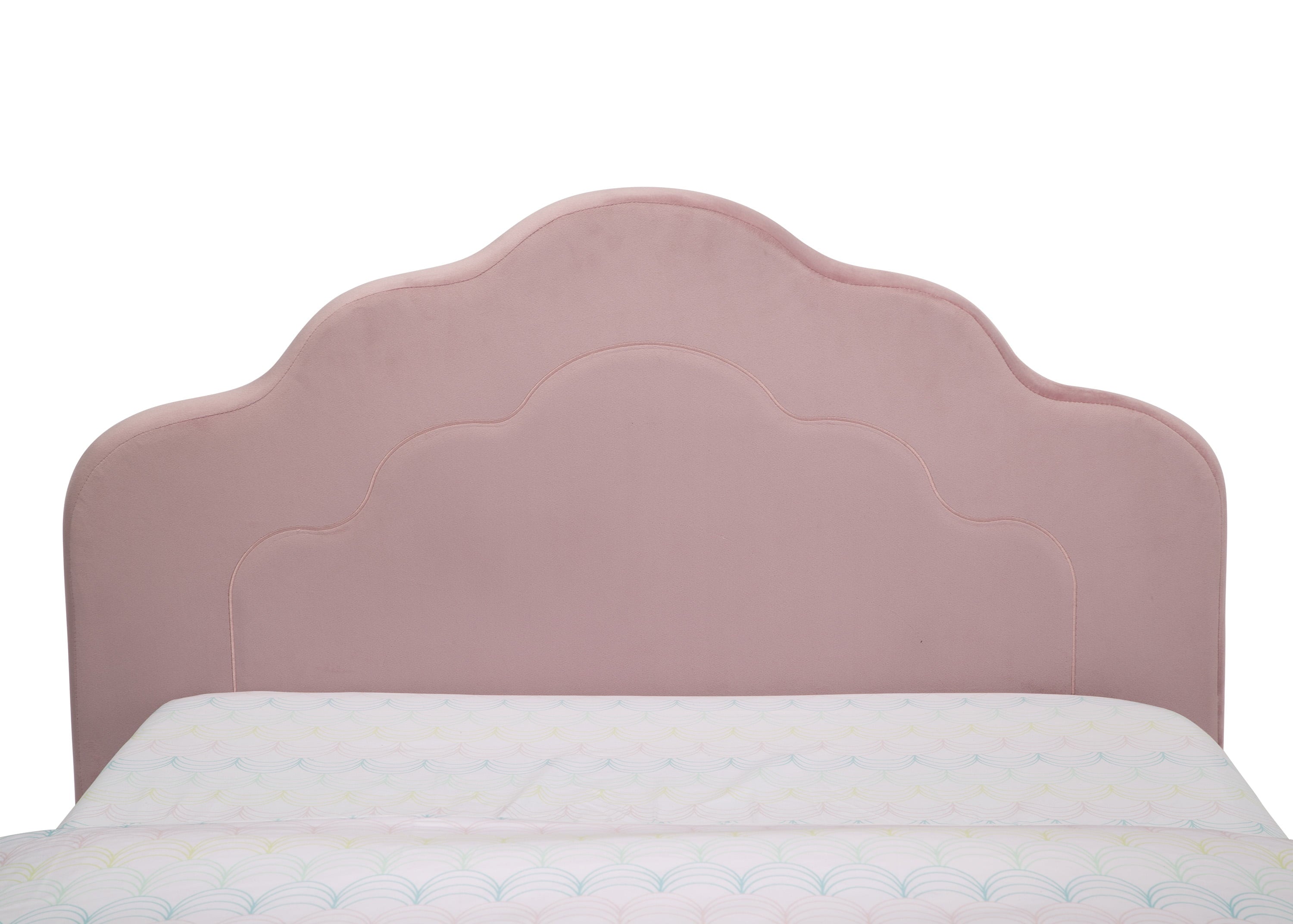 Delta Children Comfort Wood Upholstered Bed, Twin, Rose Pink