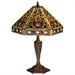 Meyda  48832 Vintage Stained Glass /  Table Lamp From The Gentian