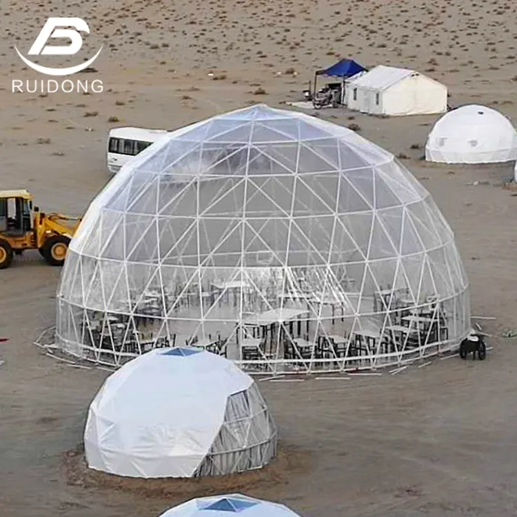 Geodesic Dome Glamping Tent Factory Price Catering Tent PVC Luxury Dome Tent Outdoor Hotel Camping