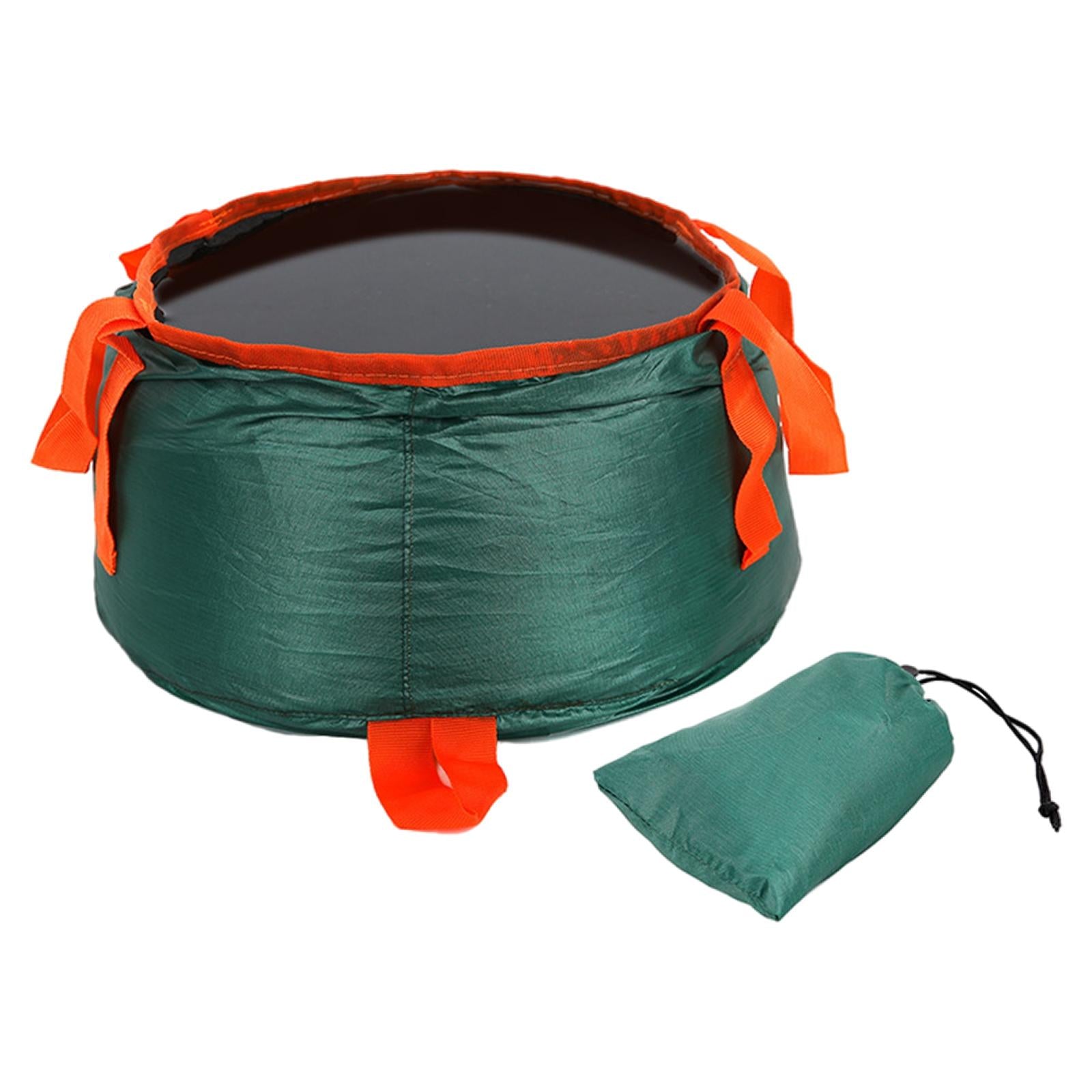 2PCS Hiking Camping Folding Bucket Wash Basin for Traveling Fishing Durable