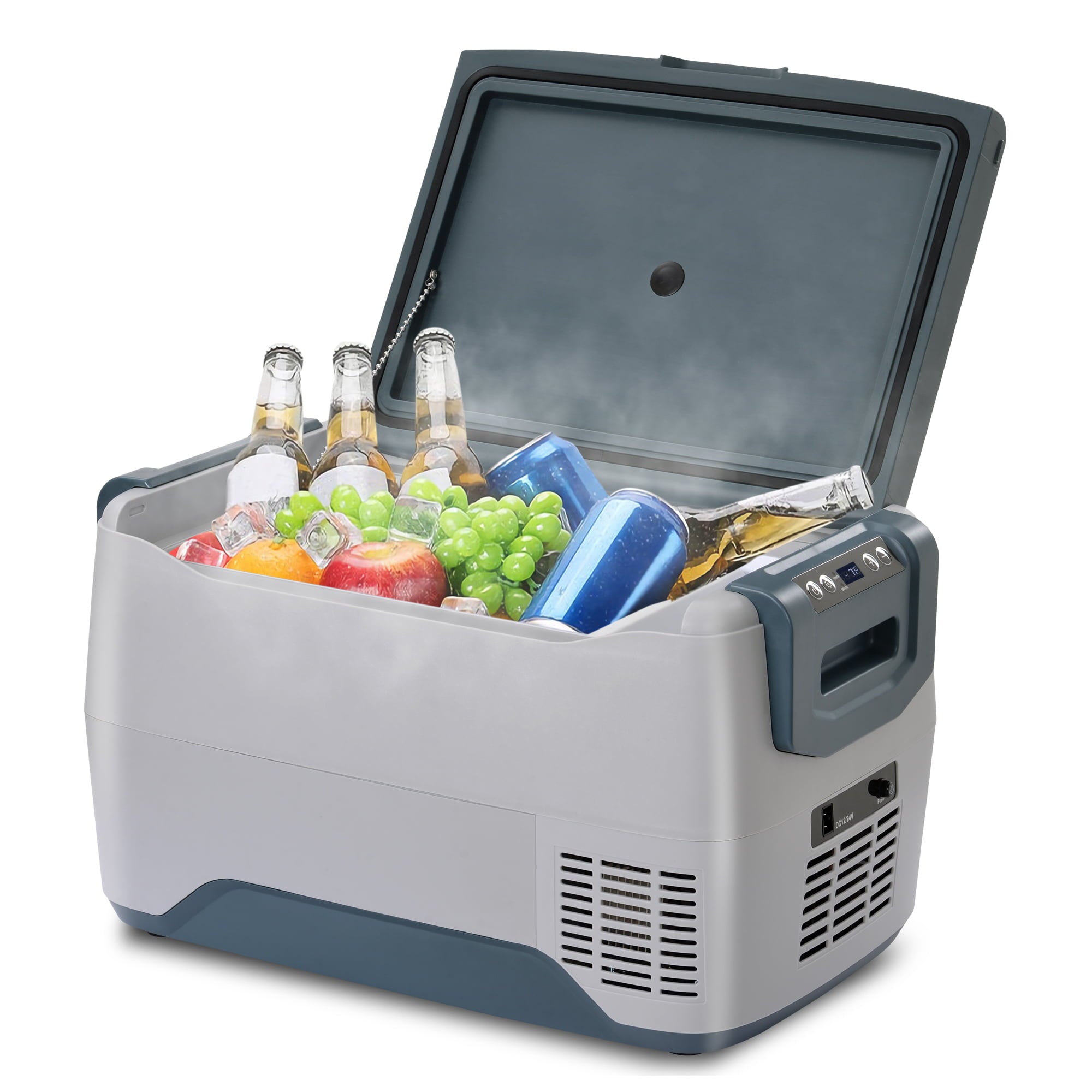 Car Fridge Portable Freezer Cooler with 12/24V DC  Travel Refrigerator for Vehicles Car Truck, RV, Camping BBQ  Patio Picnic and Fishing Outdoor