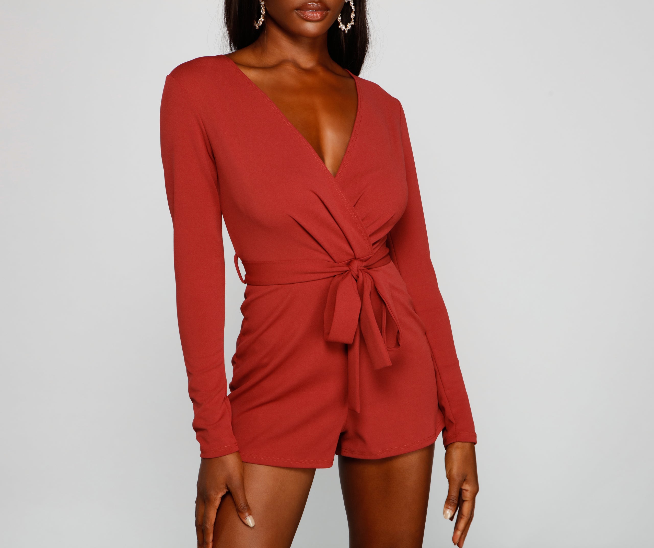 Wrapped In Glamour Surplice Romper