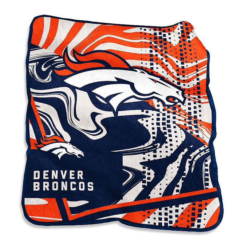 Denver Broncos 50 x 60 Swirl Raschel Throw Blanket