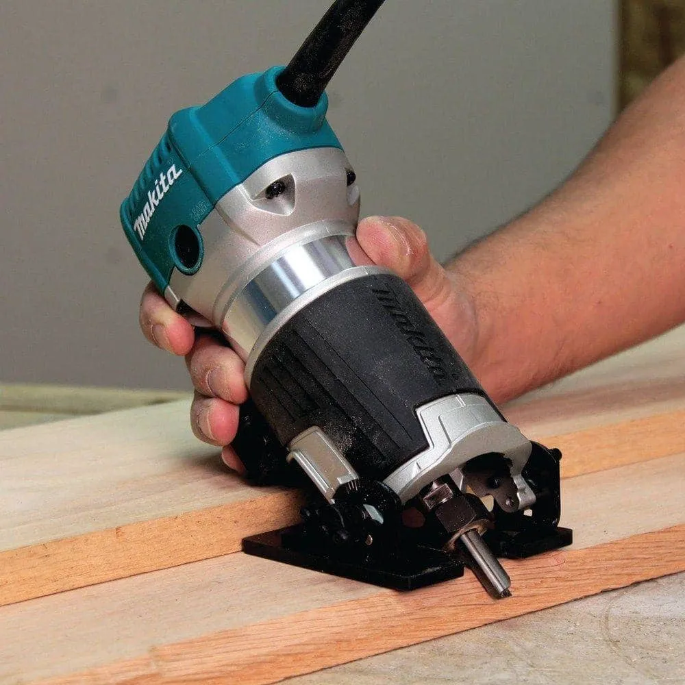 Makita 6.5 Amp 1-1/4 HP Corded Variable Speed Compact Router with 3 Bases (Plunge, Tilt, and Offset Base) RT0701CX3