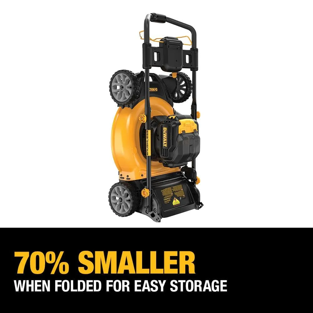 DEWALT 20V MAX 21.5 in. Battery Powered Walk Behind Push Lawn Mower with (2) 10Ah Batteries & Charger DCMWP233U2