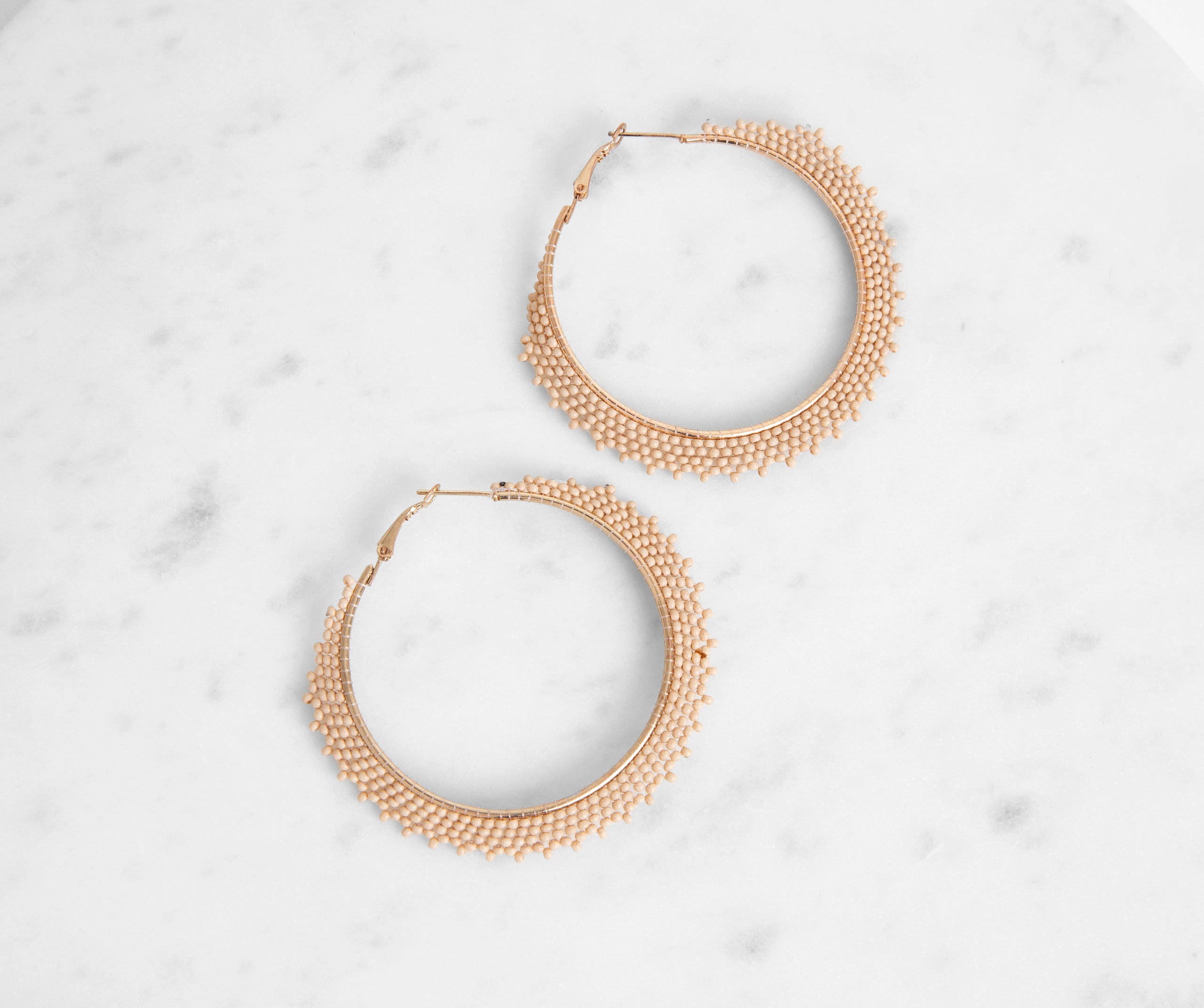 Beaded Babe Hoop Earrings