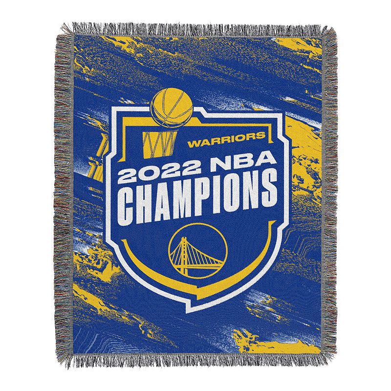 Golden State Warriors 2022 NBA Champions Woven Tapestry Throw Blanket