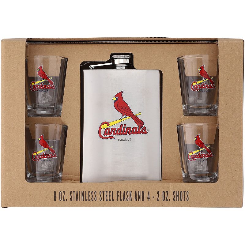 St. Louis Cardinals 8oz. Stainless Steel Flask and 2oz. Shot Glass Set
