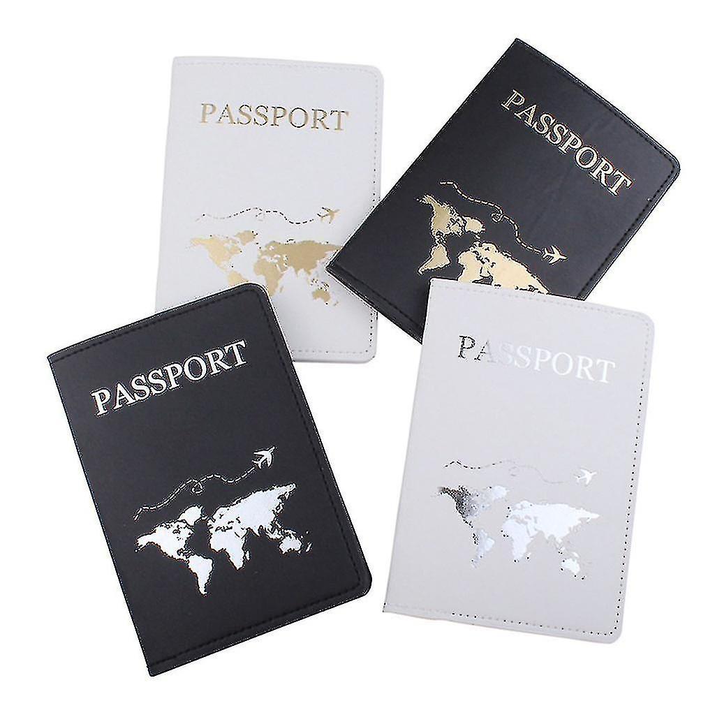 1set Pu Leather Luggage Tag Passport Case Wallet For Couples Honeymoon Wedding Gift Travel Organizer