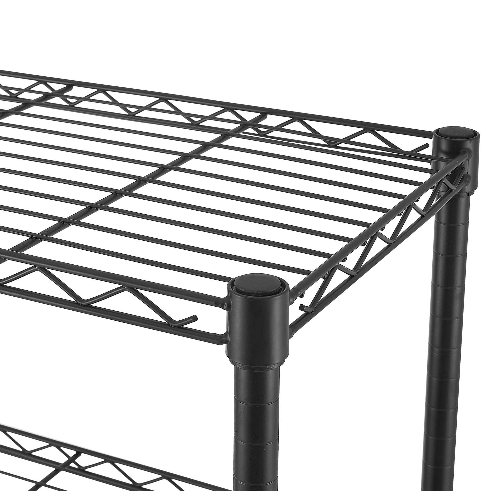SEGMART Metal Storage Shelves， Heavy Dutyandnbsp;5-Tier Wire Storage Shelf for Kitchen， Sturdy Metal Shelving with Adjustable Height for Holding Stand Mixers Microwaves Dishes， Black