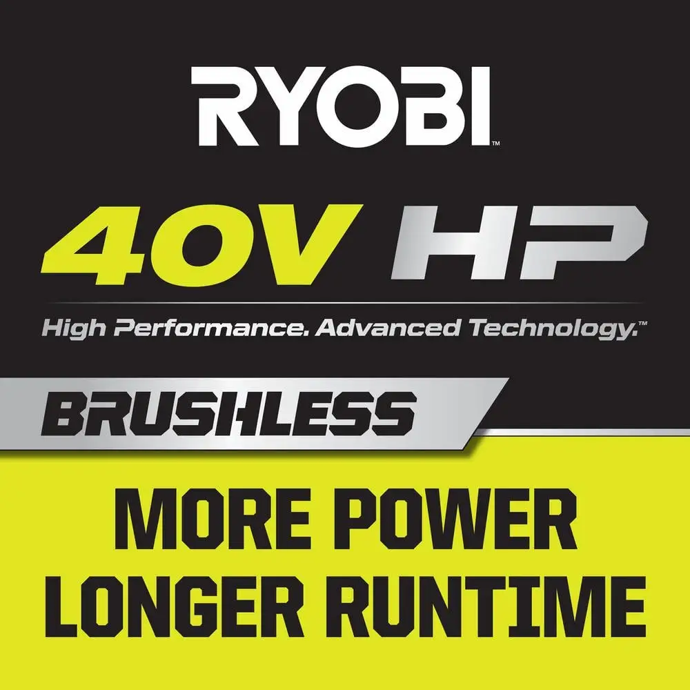 RYOBI 40V HP Brushless Whisper Series 155 MPH 600 CFM Cordless Battery Leaf Blower with 4.0 Ah Battery and Charger RY404130
