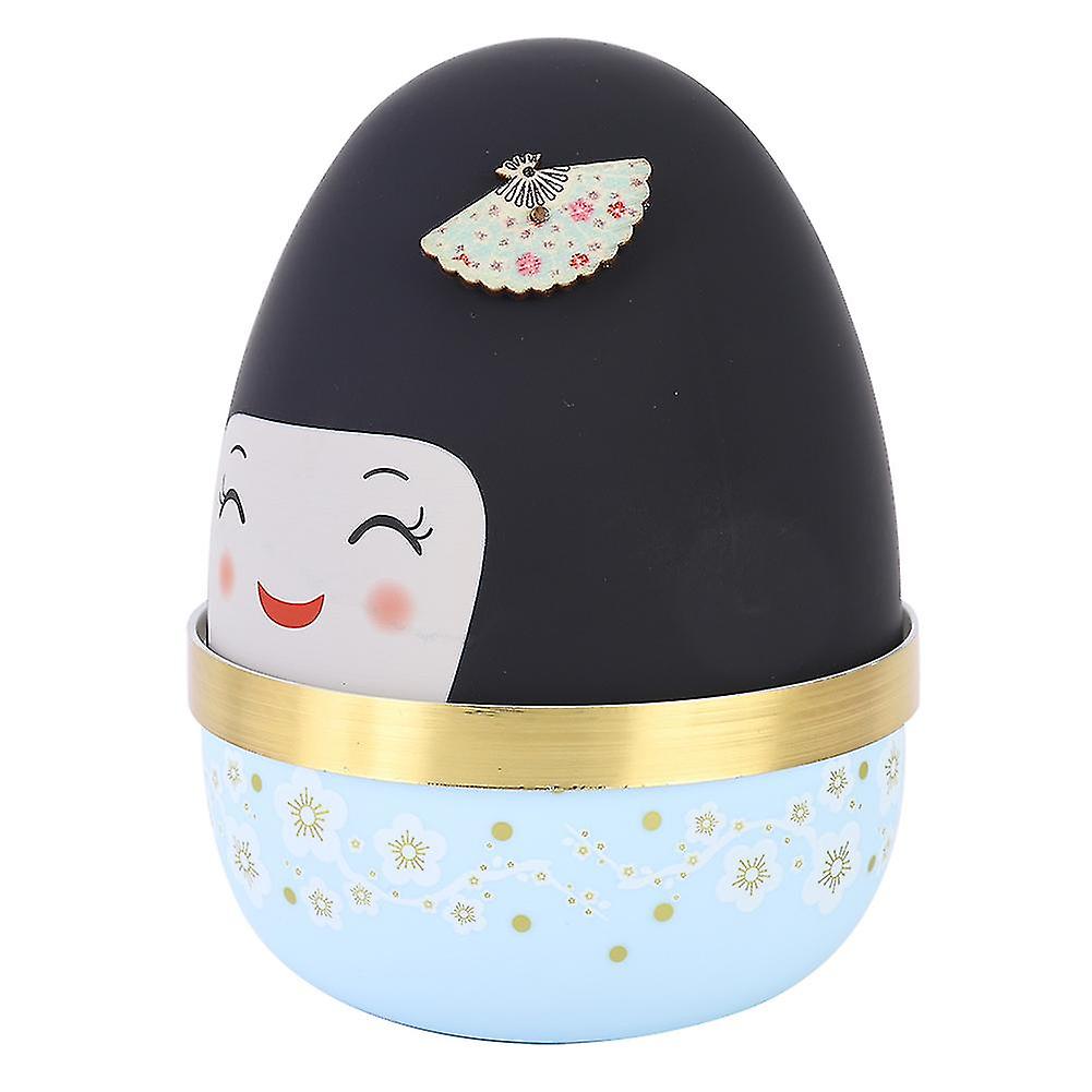 Japanese Style Doll Shape Music Box Beautiful Musical Box Toy Home Decor Children GiftSky Blue