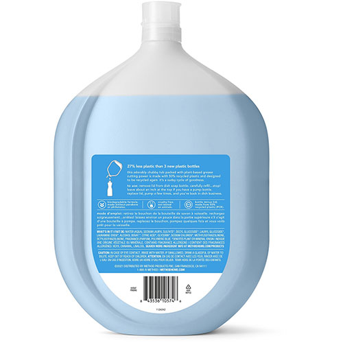 Method Products Inc. Method Products Dish Soap Refill - Liquid - 54 fl oz (1.7 quart) - Sea Mineral Scent - Blue | MTH328101
